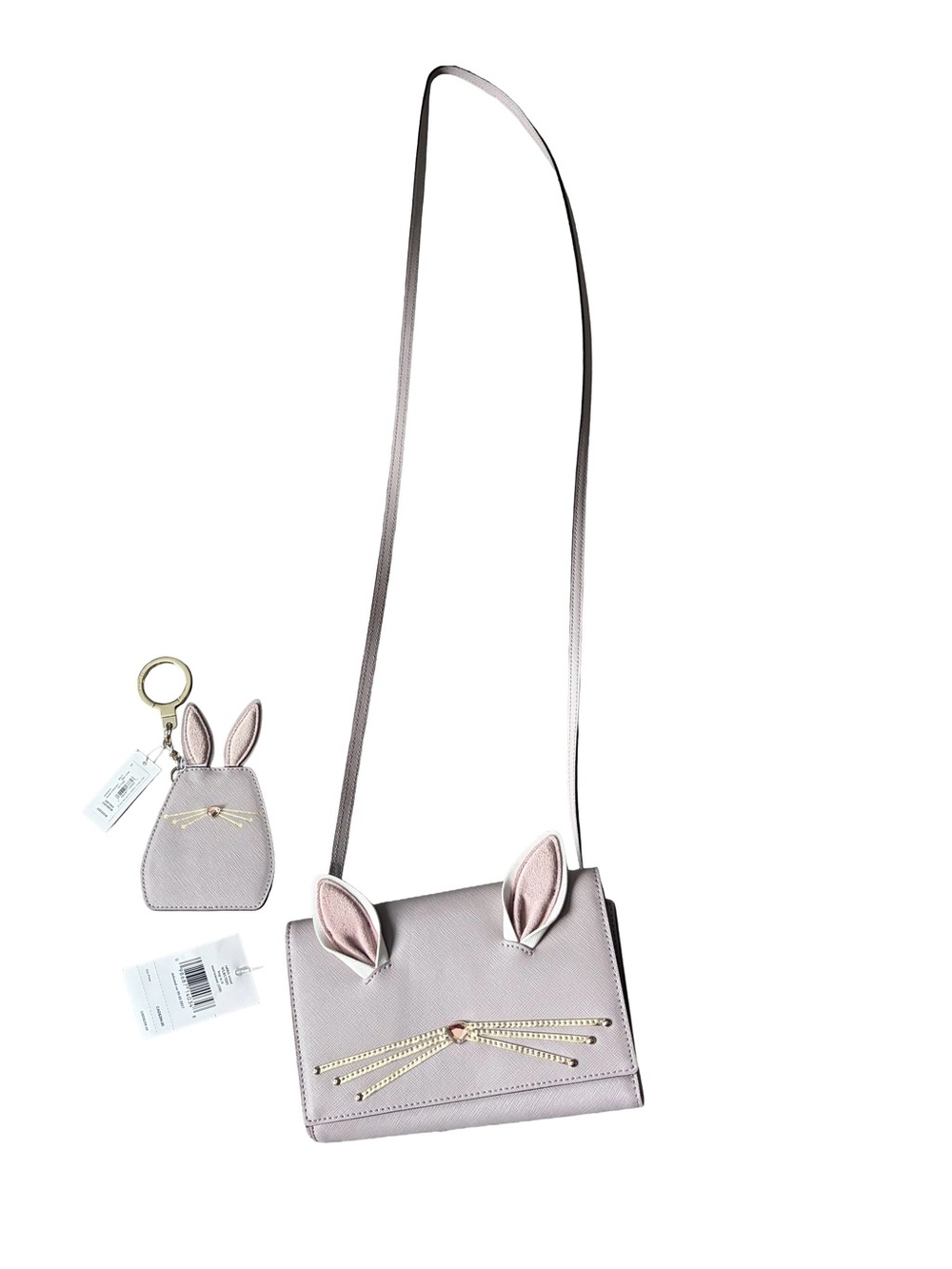 NWT Kate Spade Hop To It Rabbit Winni Crossbody Bag & Matching Keychain